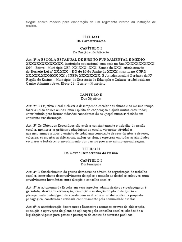 Modelo - Regimento Interno | PDF | Conselho de Segurança das Nações ...