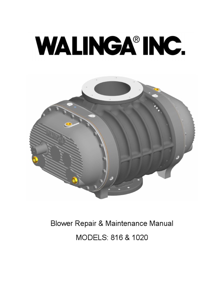 Blower Repair and Maintenance Manual CSF1363670a PDF Bearing