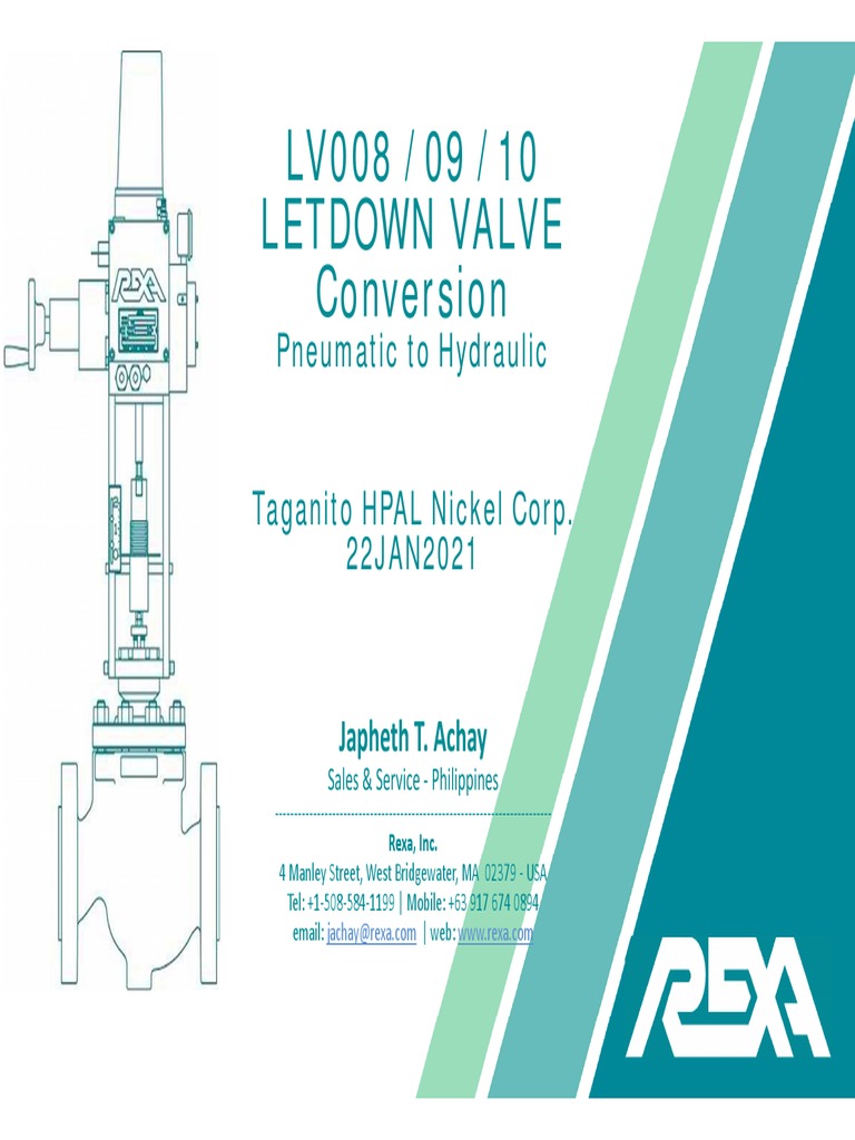 Presentation - LV008 Conversion 2021 - 0122 | PDF | Actuator | Valve