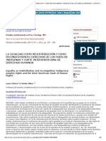 La Igualdad Como Redistribución y Como Reconocimiento - Derechos de Los Pueblos Indígenas y Corte Interamericana de Derechos Humanos