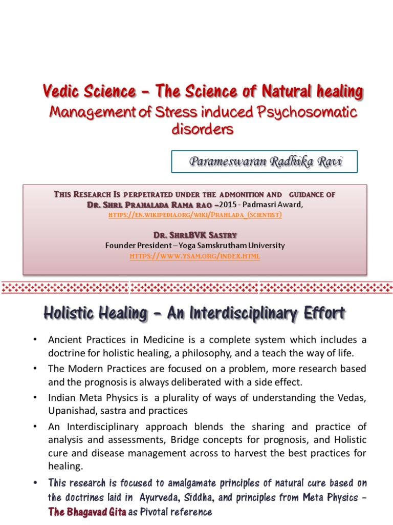 Vedic Science The Science of Natural Healing PDF Stress (Biology