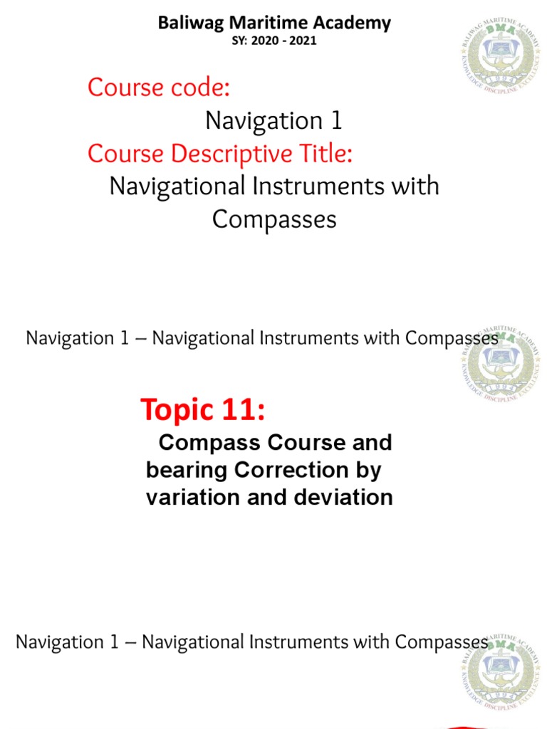 Compass Course and Bearing Corrections | PDF | Teaching Methods ...