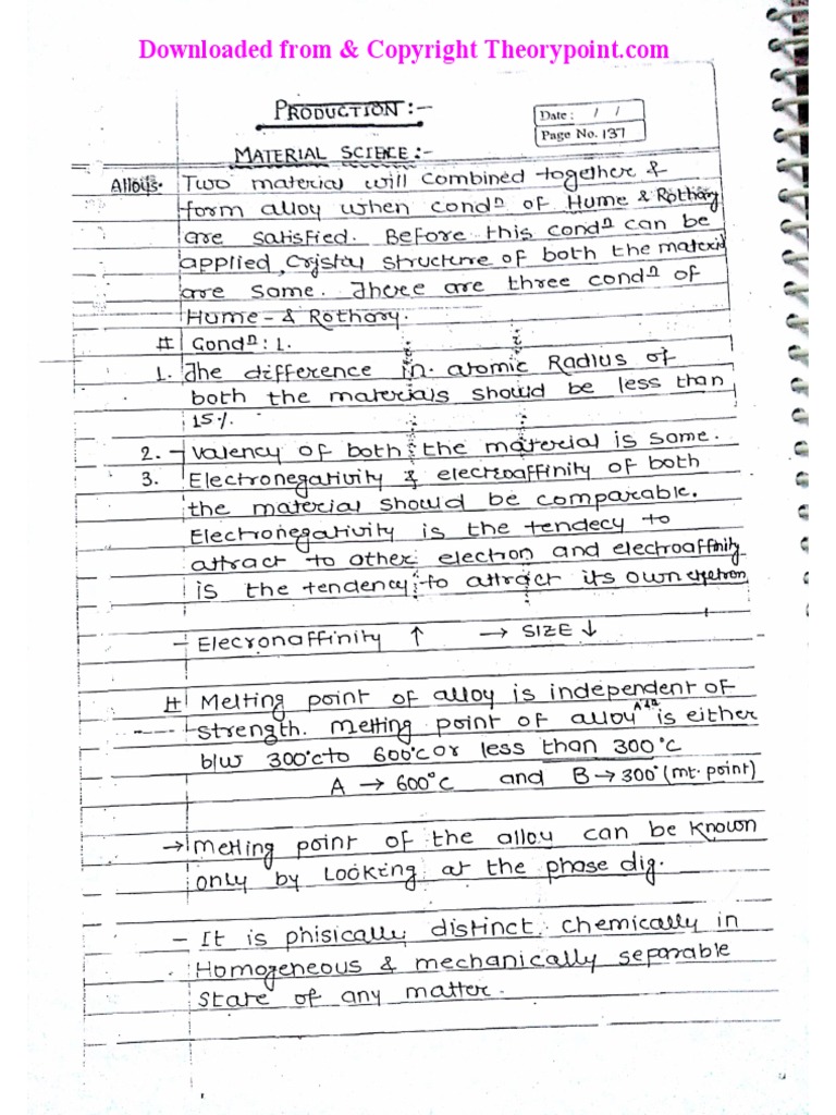 E 2 Gate Topers Notes Material Science PDF