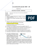 Solucionario Evaluación Parcial Mecánica Vectorial Dinámica 2021-20