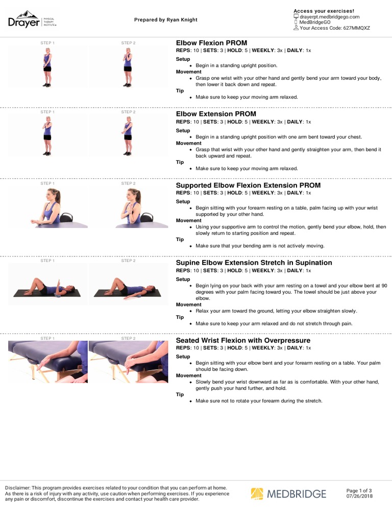 Elbow Wrist Stretches PDF Anatomical Terms Of Motion Elbow