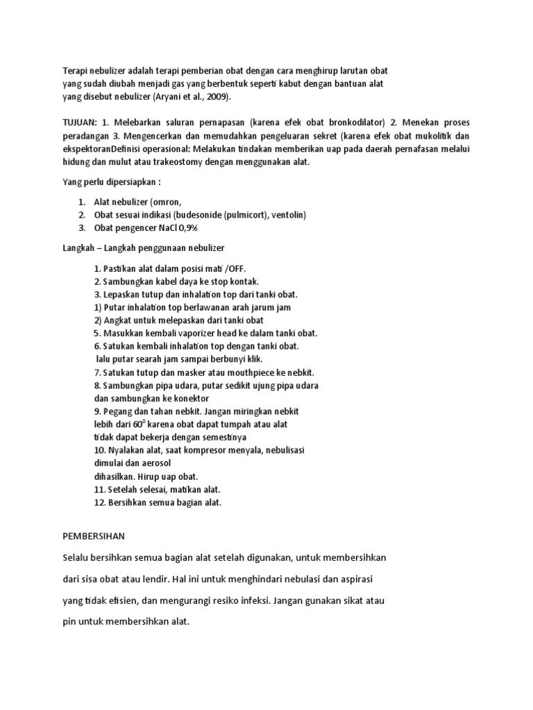 Terapi Nebulizer | PDF