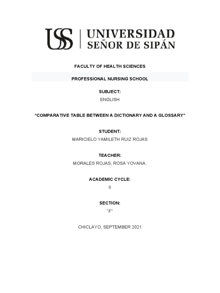 An Analysis of the Key Differences Between a Glossary and Dictionary