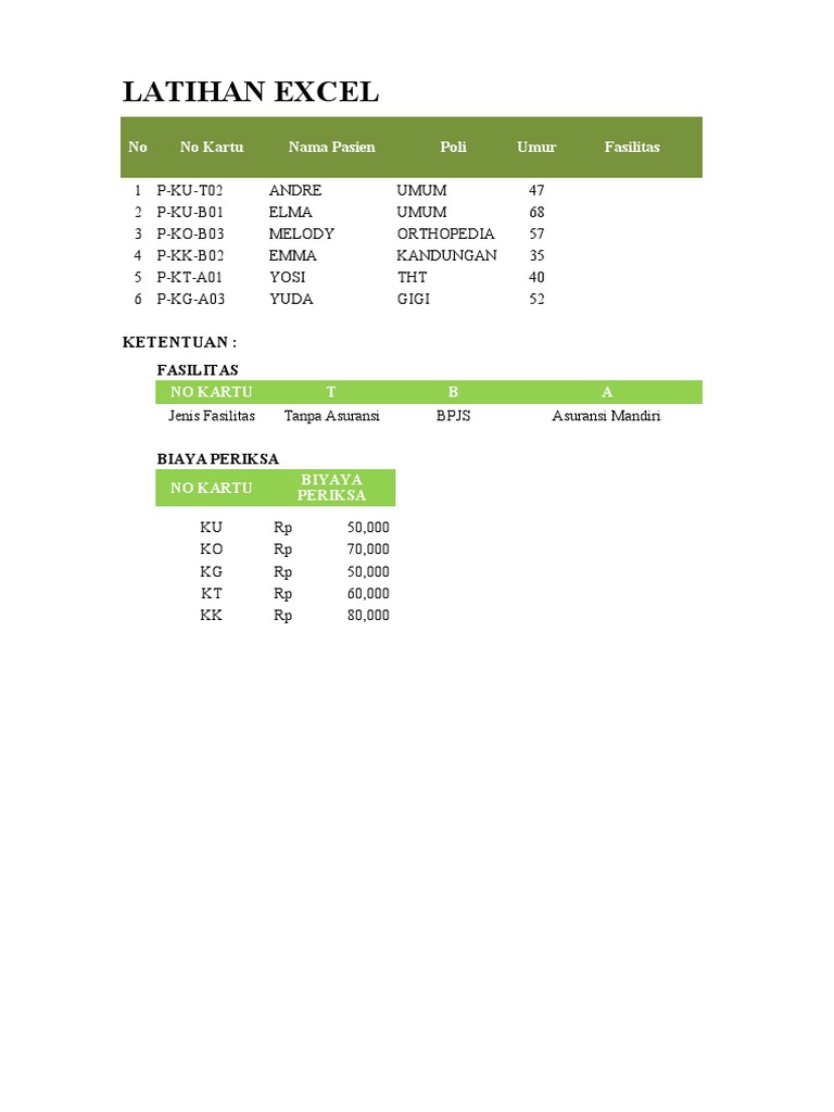 Latihan Excel