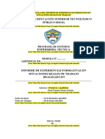 Esquema y Carátula de Informe de Prácticas