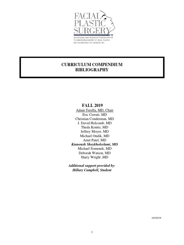 2019 Curriculum Compendium Bibliography | PDF | Anesthesia | Midazolam