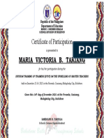 Certificate of Participation