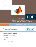 Matlab Cece Academic Team: Prepared By: Sameh Attia