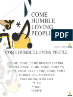 Come Humble Loving People