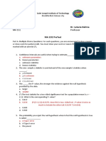 Beniga Ma 102 Pre-Test Exam