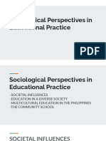 Sociological Perspectives in Educational Practice 1