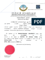 CH - Kiran Kumar MSW Certificate