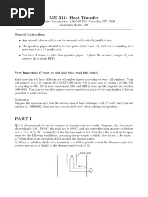 End-Semester Question Paper