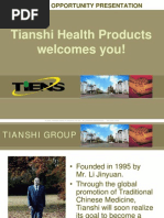 Tianshi Health Products Welcomes You!: Business Opportunity Presentation