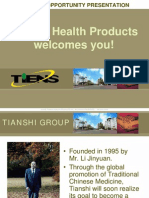 Tianshi Health Products Welcomes You!: Business Opportunity Presentation