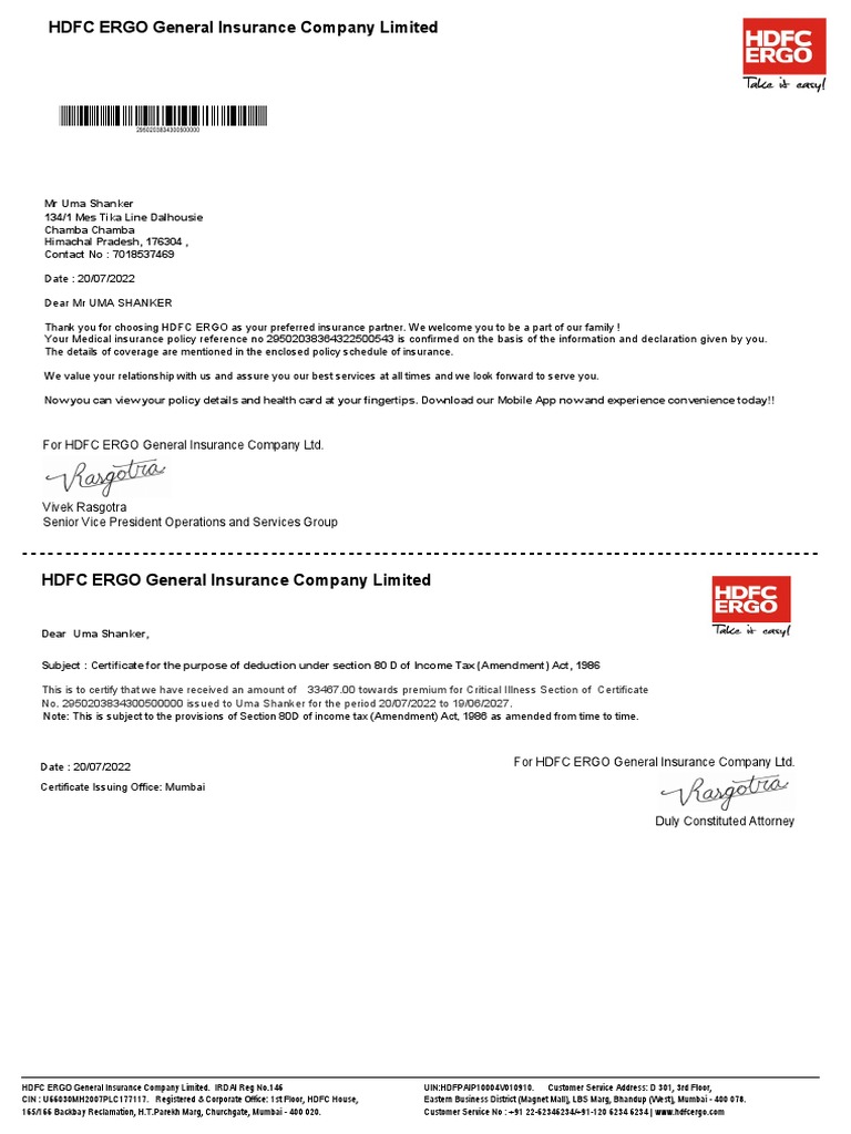 Hdfc Ergo Customer Care