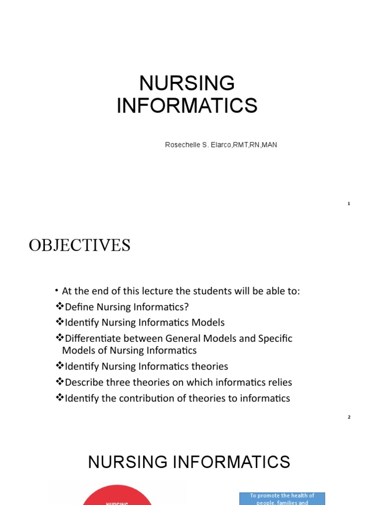 Nursing Informatics | PDF | Health Informatics | Nursing