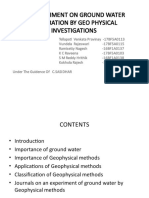 An Experiment On Ground Water by Geo Physical Investigations