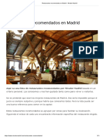 Restaurantes Recomendados en Madrid - Mirador Madrid