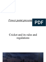 Rules and regulations of cricket game