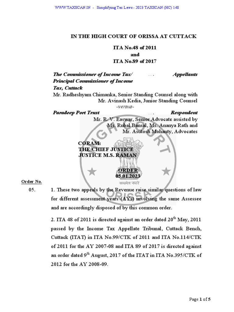 Orissa hc paradeep port trust 2 15 prospective pdf trust law