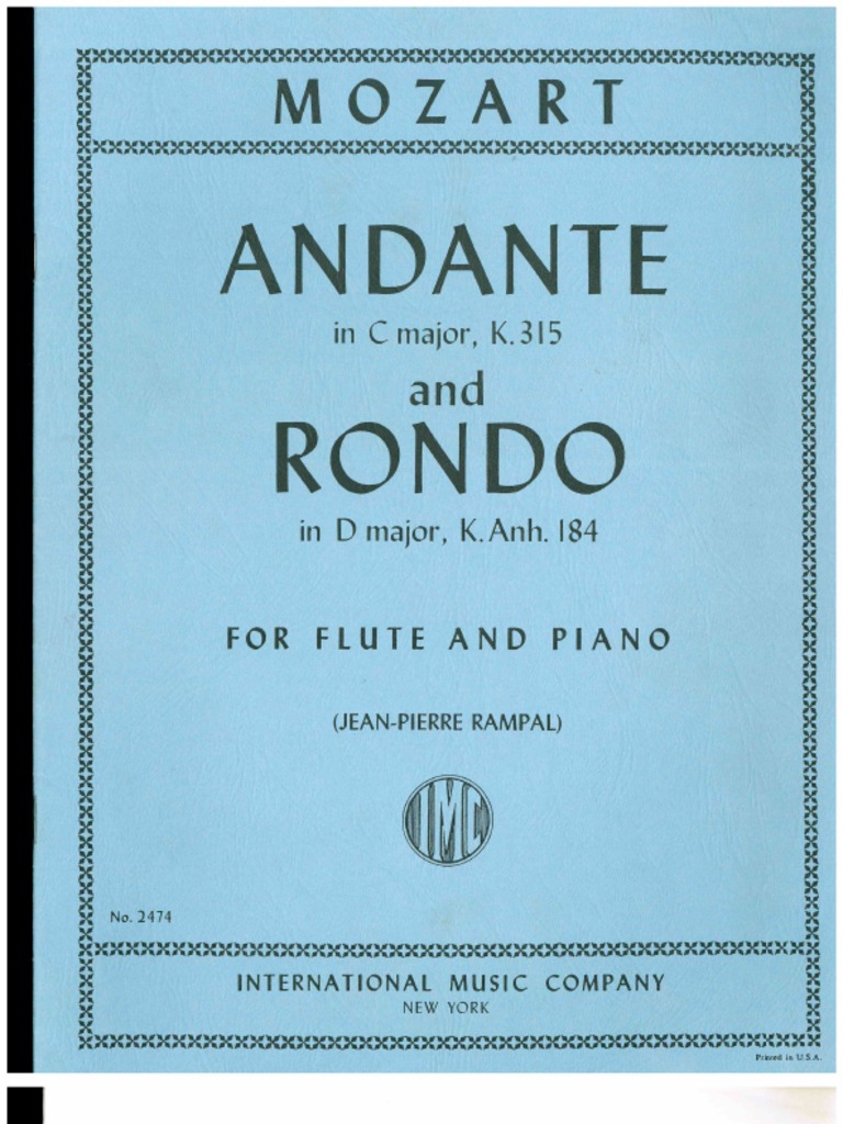 MOZART Andante y Rondo PDF