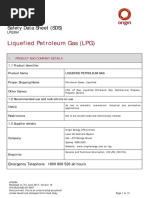 LPG Safety Data Sheet Overview | PDF | Liquefied Petroleum Gas | Propane