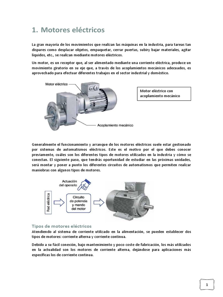 Motores Eléctricos - CIDAU | PDF | Motor eléctrico | Corriente eléctrica