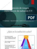 Capacitación prevención riesgos radiación UV