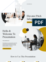Gold and Grey Elevator Pitch Infographic