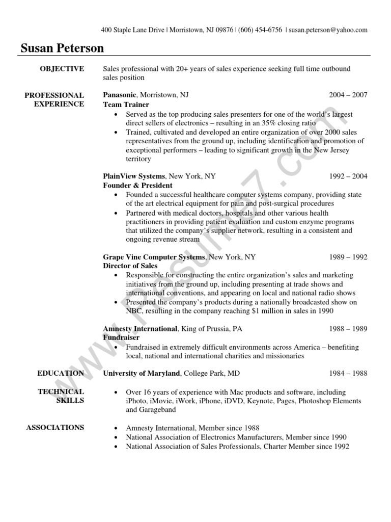 Sales Executive Resume Example | PDF | Health Care | Business