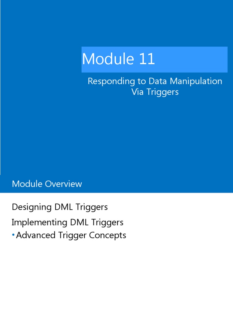 Responding To Data Manipulation Via Triggers | PDF | Software ...