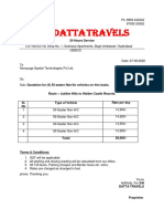 Sai Datta Travels - Quotation