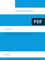 Elegy & Eulogy