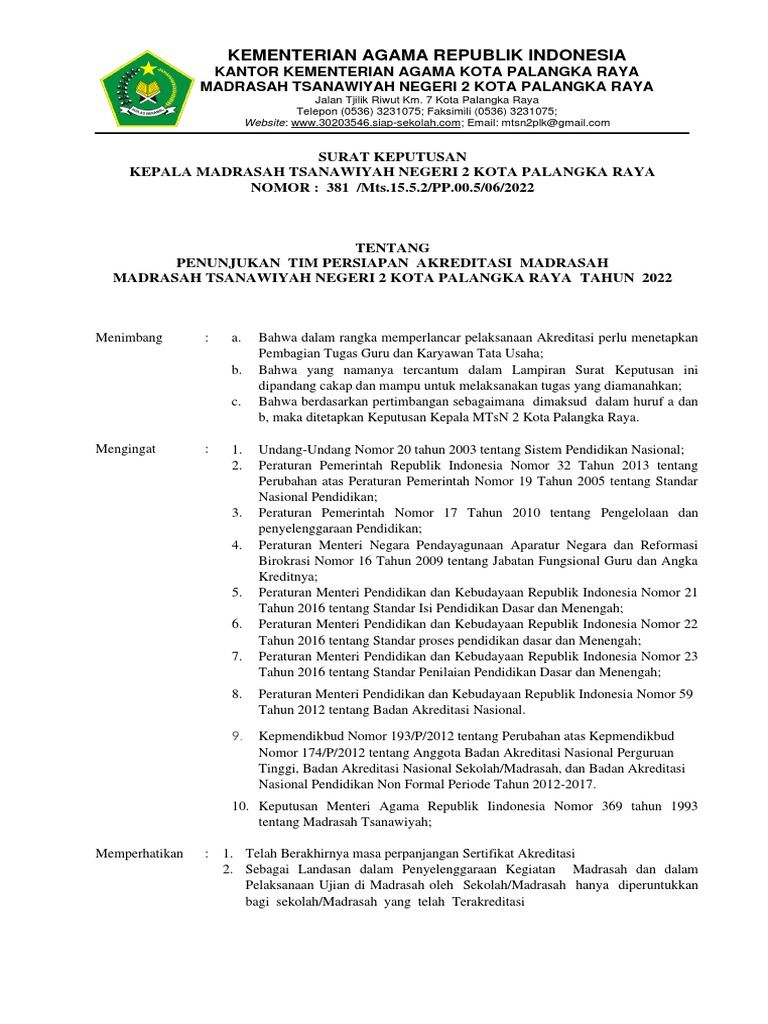 Sk panitia akreditasi pdf