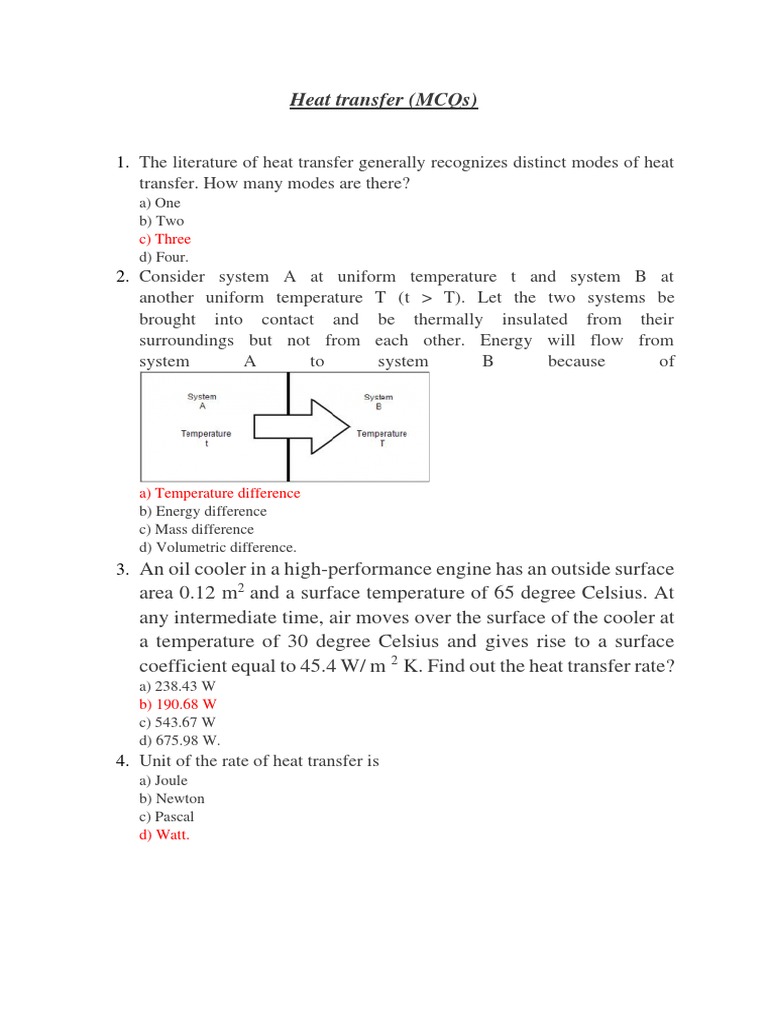 Heat Transfer MCQs PDF Heat Transfer Boundary Layer