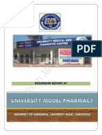 Internship Report on Community Pharmacy Services in Pakistan