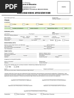 Senior High School Application Form