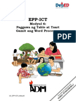 Epp-Ict4 q1 q2 Mod6 PaggawaNgTableAtTsarGamitANgWordProcessor v2