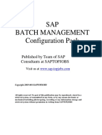 Batch Management Configuration