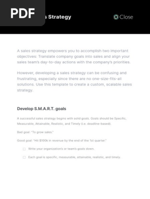 Sales Strategy