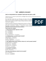 Test - Amprenta Ecologică: Aveti Un Comportament Eco Sustenabil? Faceti Acest Test Pentru A Afla!