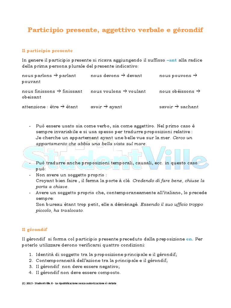 Participio Presente 960 | PDF