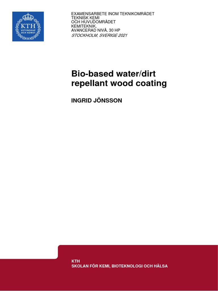 Repellant Wood Coating PDF Emulsion Triglyceride