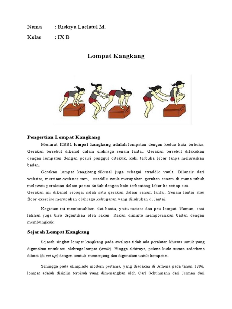 Teknik dan Manfaat Lompat Kangkang | PDF | Pengembangan Diri ...