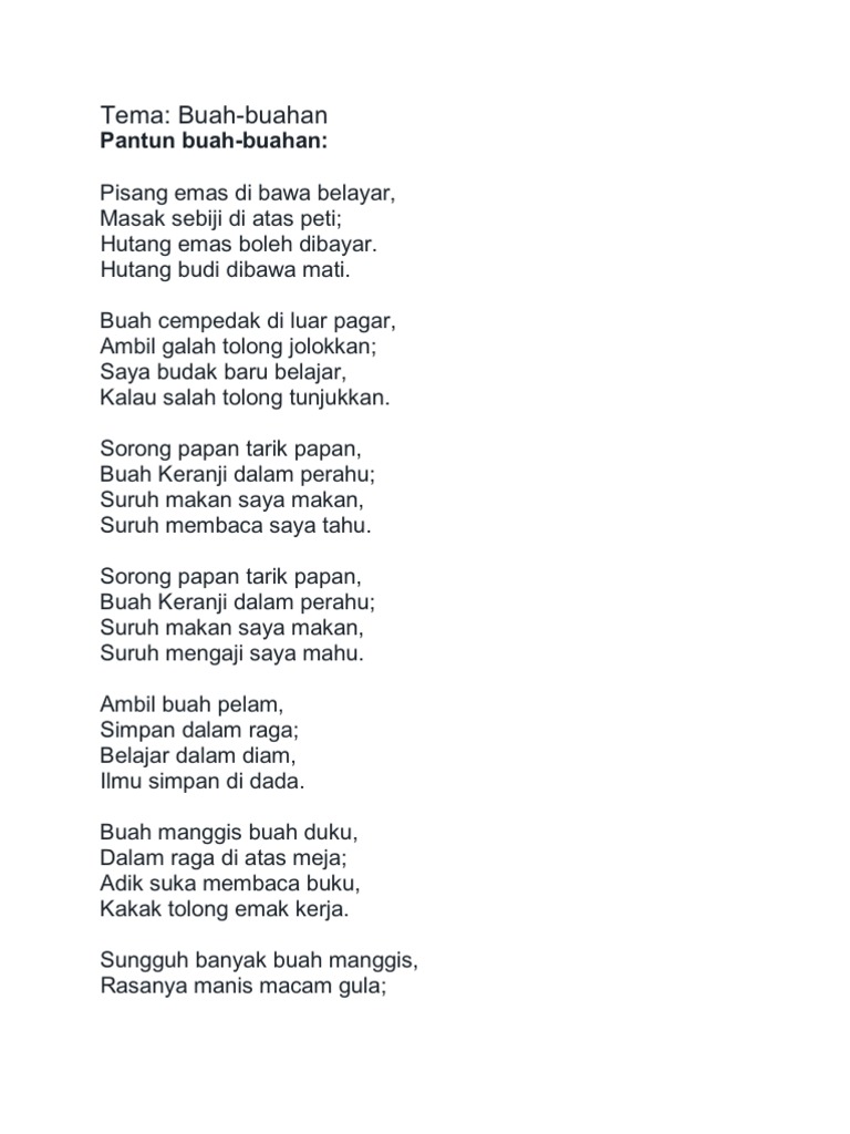 Pantun Buah Pdf